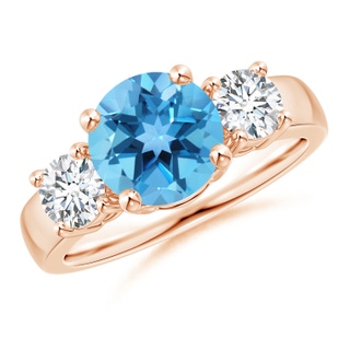 Round AA Swiss Blue Topaz