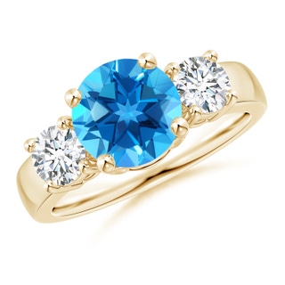 Round AAAA Swiss Blue Topaz