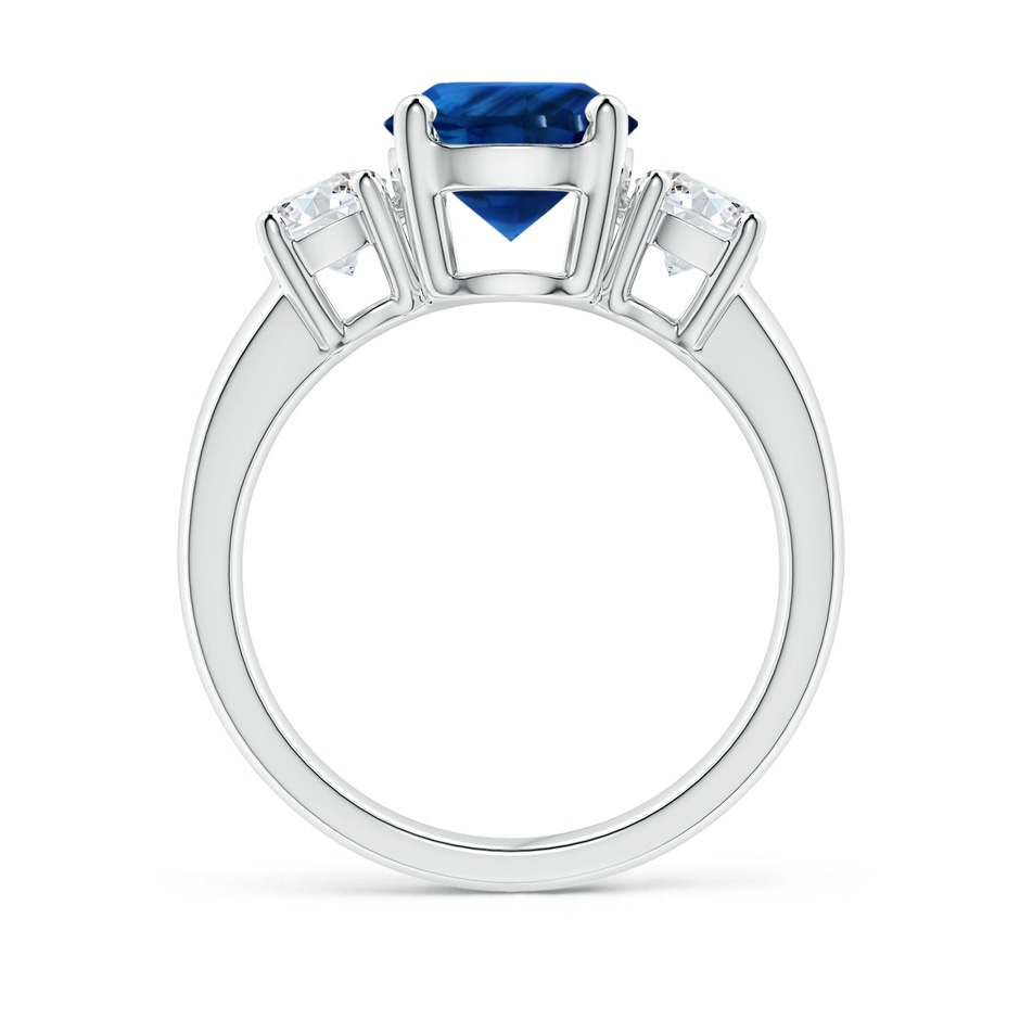 7.84-7.94x5.06mm AAA Classic GIA Certified Blue Sapphire Three Stone Ring with Diamonds in White Gold side 199