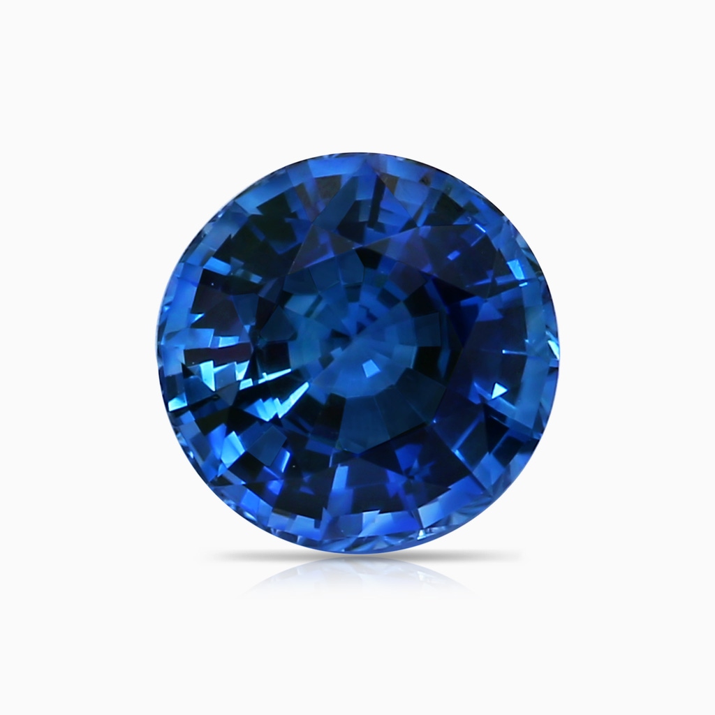 7.84-7.94x5.06mm AAA Classic GIA Certified Blue Sapphire Three Stone Ring with Diamonds in White Gold Side 699