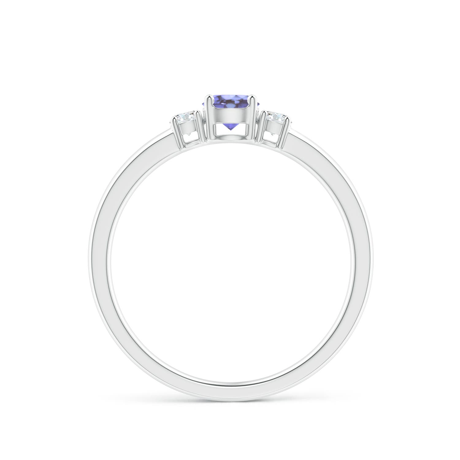 AA - Tanzanite / 0.39 CT / 14 KT White Gold