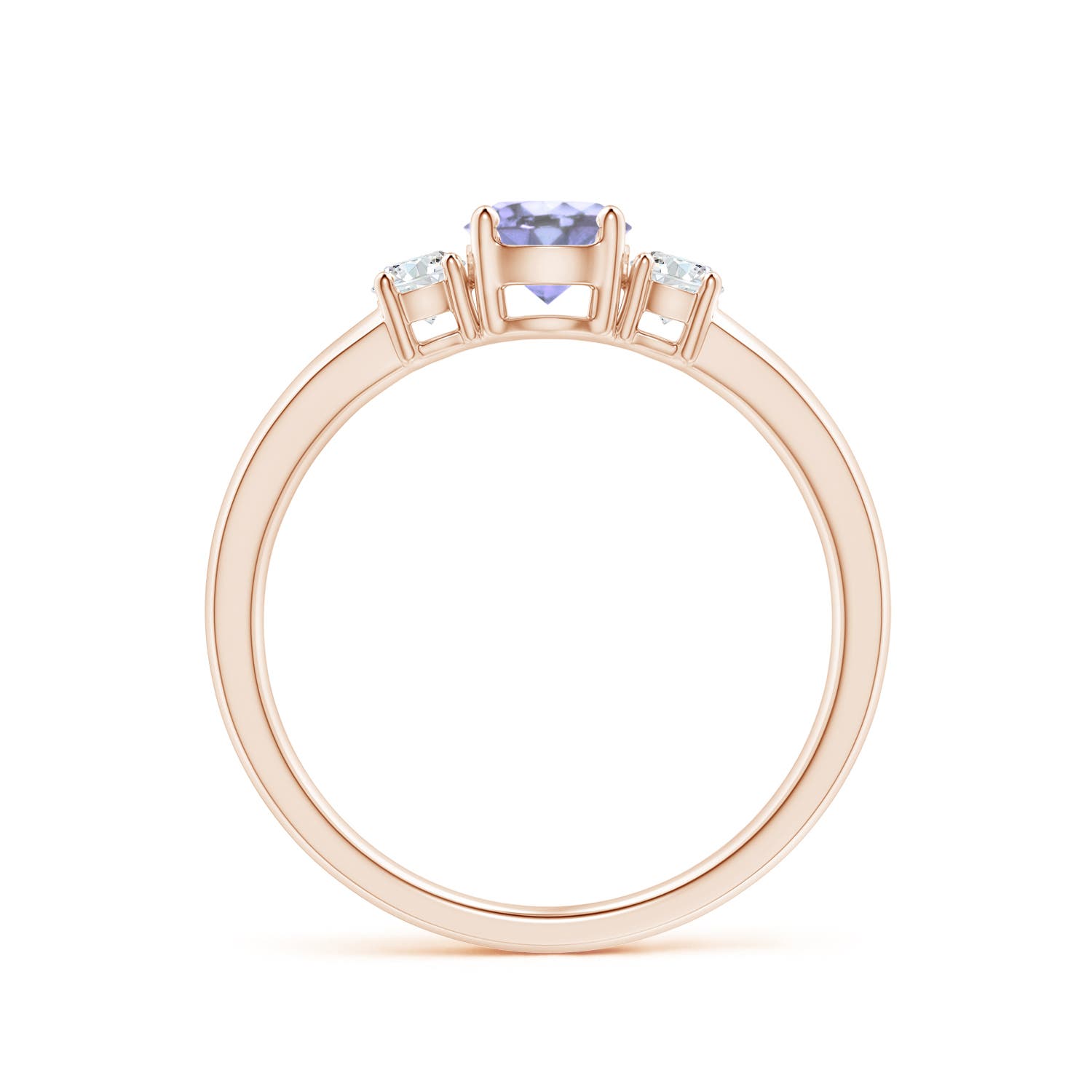 A - Tanzanite / 0.71 CT / 14 KT Rose Gold