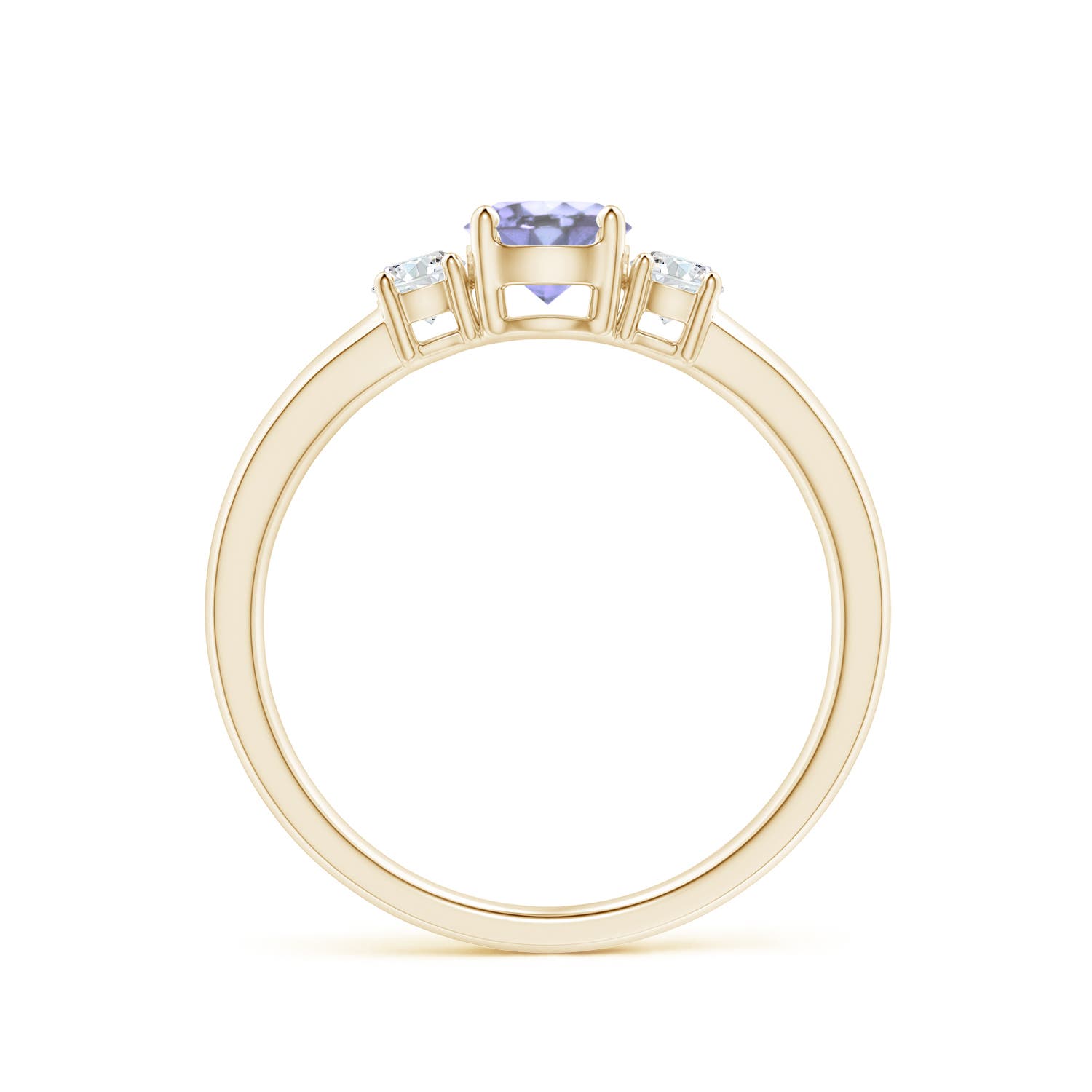 A - Tanzanite / 0.71 CT / 14 KT Yellow Gold