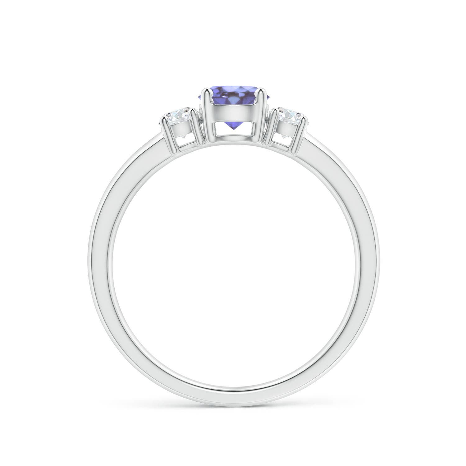 AA - Tanzanite / 0.71 CT / 14 KT White Gold