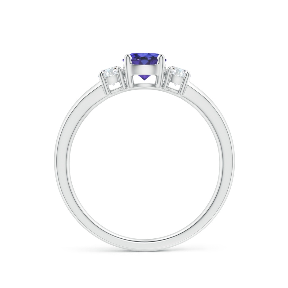 Classic Tanzanite and Diamond Three Stone Engagement Ring | Angara