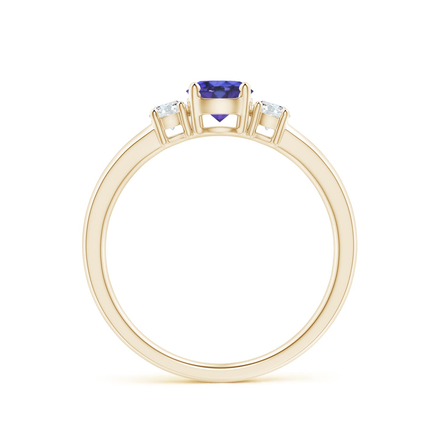 AAA - Tanzanite / 0.71 CT / 14 KT Yellow Gold