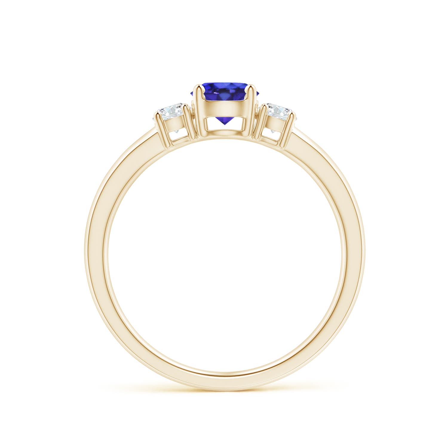 AAAA - Tanzanite / 0.71 CT / 14 KT Yellow Gold