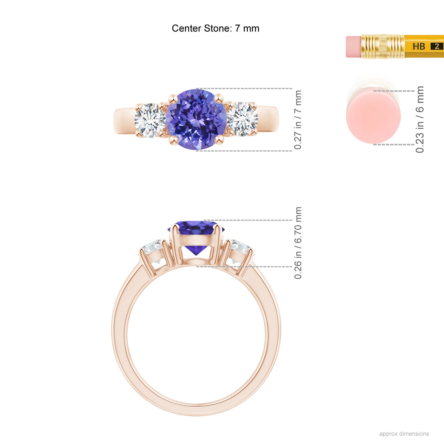 AA - Tanzanite / 1.91 CT / 14 KT Rose Gold