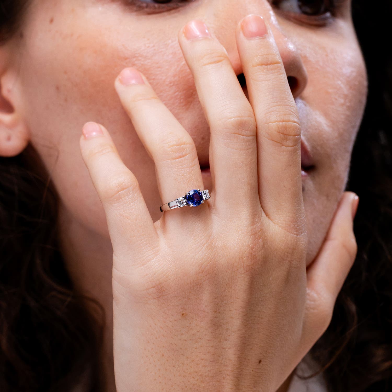 A - Tanzanite / 0.39 CT / 14 KT Yellow Gold