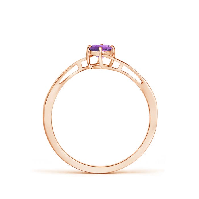 A - Amethyst / 0.25 CT / 14 KT Rose Gold