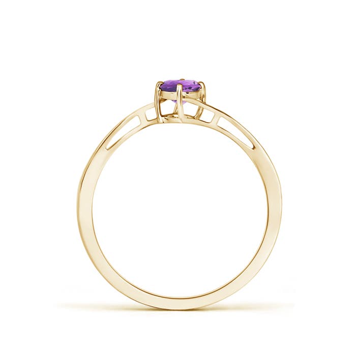 A - Amethyst / 0.25 CT / 14 KT Yellow Gold