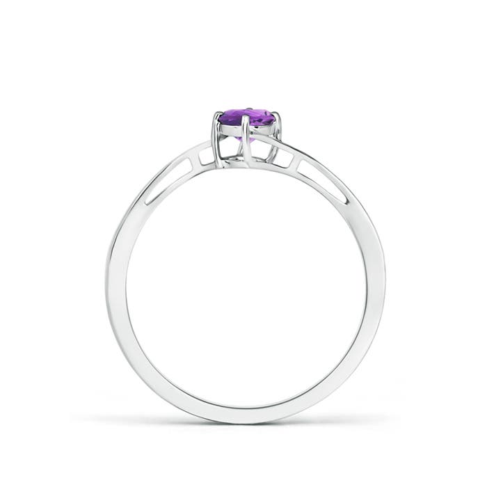 AA - Amethyst / 0.25 CT / 14 KT White Gold