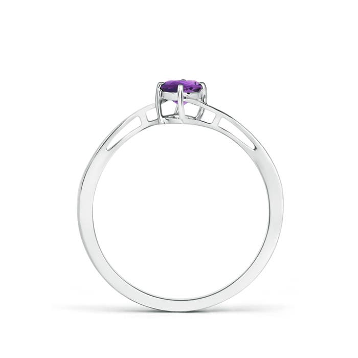 AAA - Amethyst / 0.25 CT / 14 KT White Gold