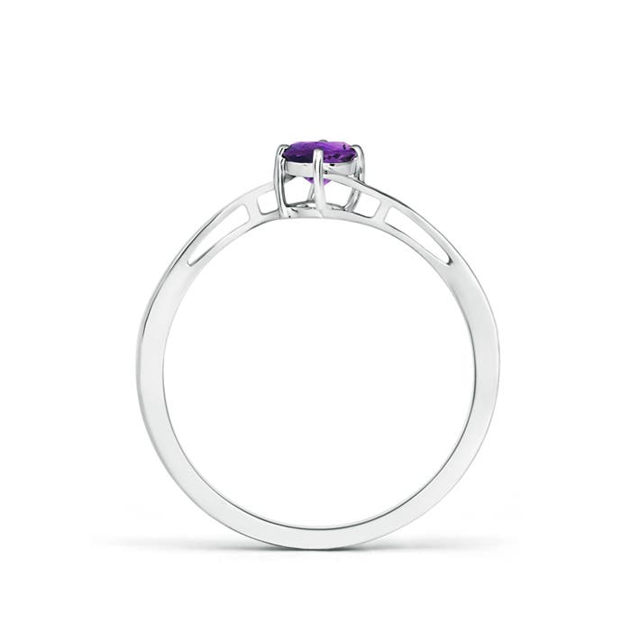 AAAA - Amethyst / 0.25 CT / 14 KT White Gold