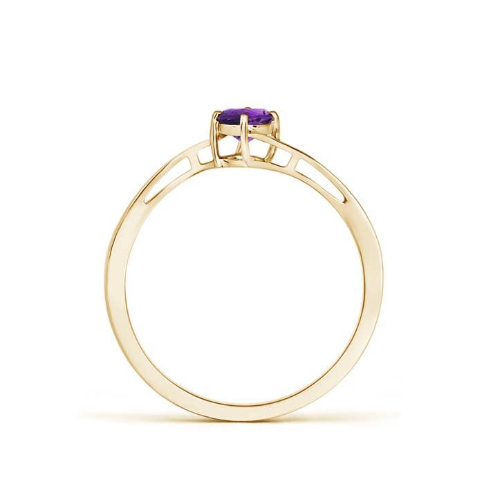 AAAA - Amethyst / 0.25 CT / 14 KT Yellow Gold