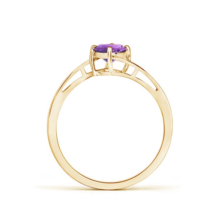 A - Amethyst / 0.45 CT / 14 KT Yellow Gold