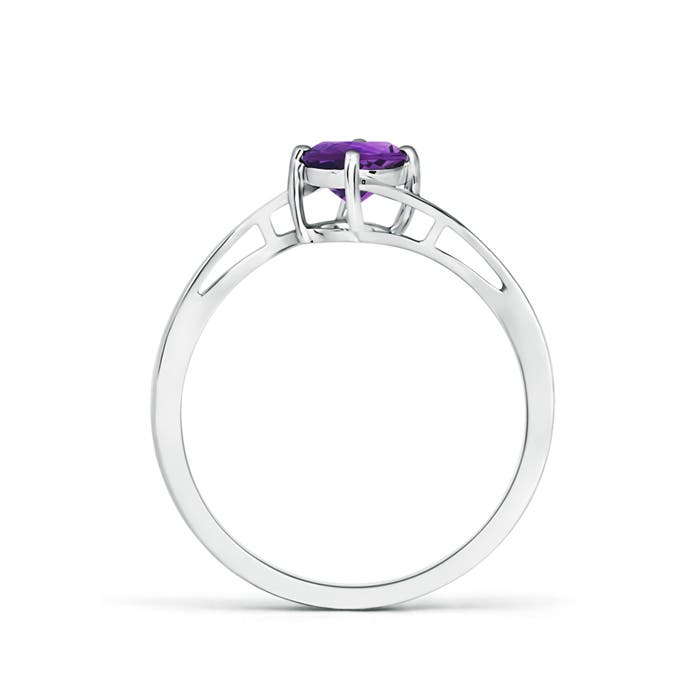 AAAA - Amethyst / 0.45 CT / 14 KT White Gold