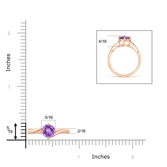 A - Amethyst / 0.8 CT / 14 KT Rose Gold