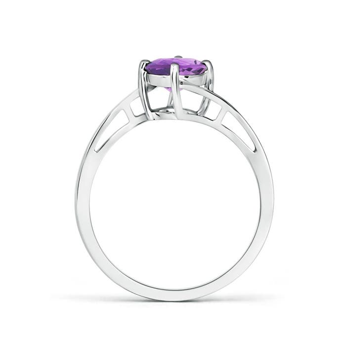 A - Amethyst / 0.8 CT / 14 KT White Gold