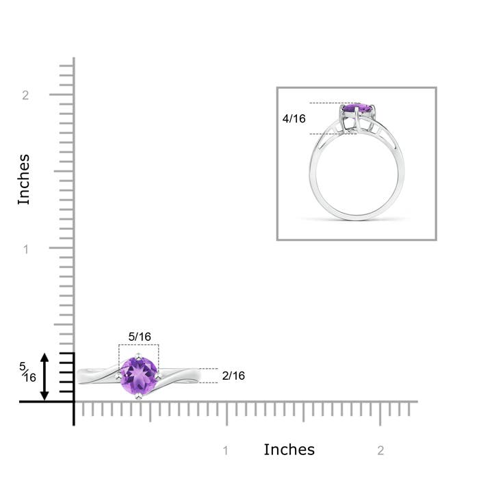 A - Amethyst / 0.8 CT / 14 KT White Gold