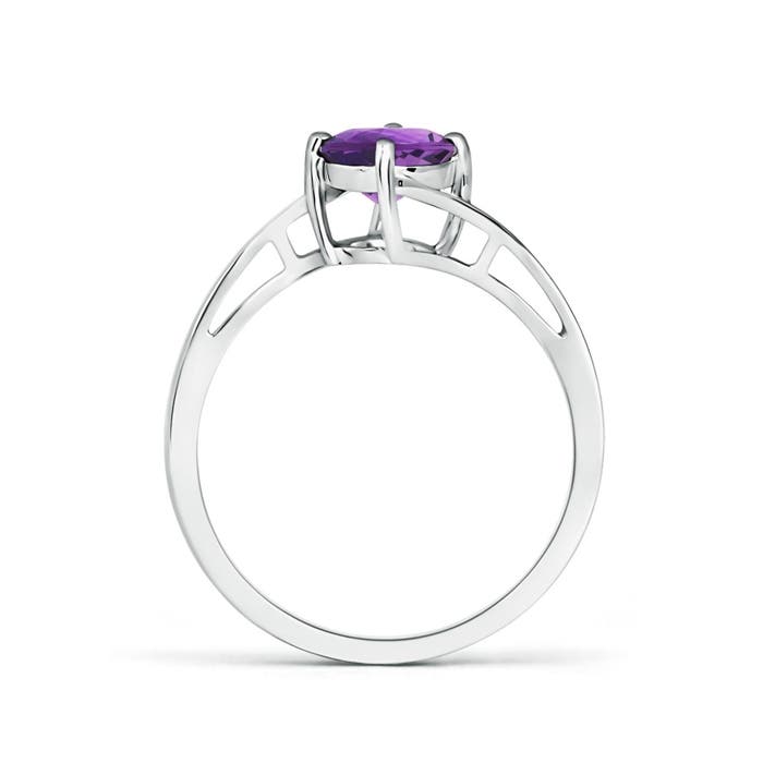 AAA - Amethyst / 0.8 CT / 14 KT White Gold