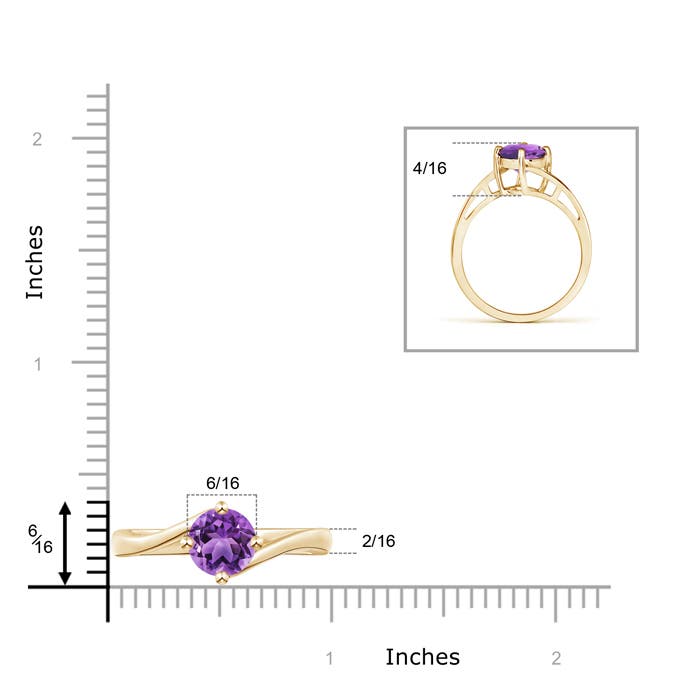 AA - Amethyst / 1.15 CT / 14 KT Yellow Gold