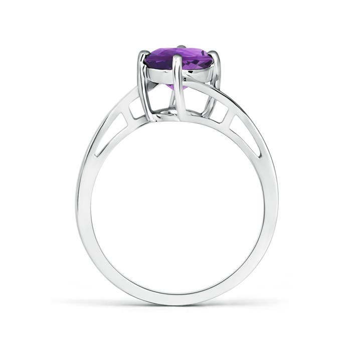 AAA - Amethyst / 1.15 CT / 14 KT White Gold