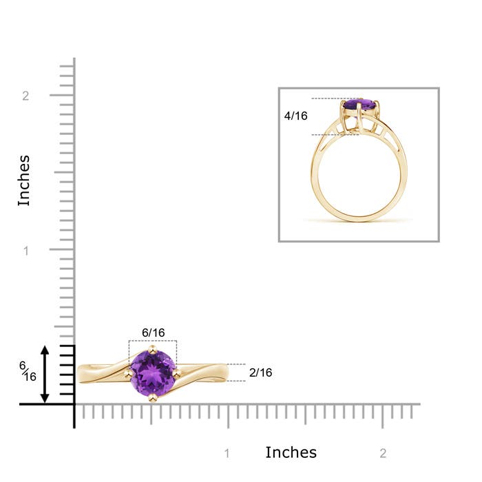 AAA - Amethyst / 1.15 CT / 14 KT Yellow Gold