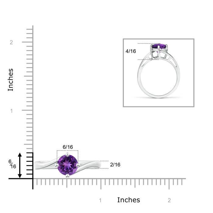 AAAA - Amethyst / 1.15 CT / 14 KT White Gold