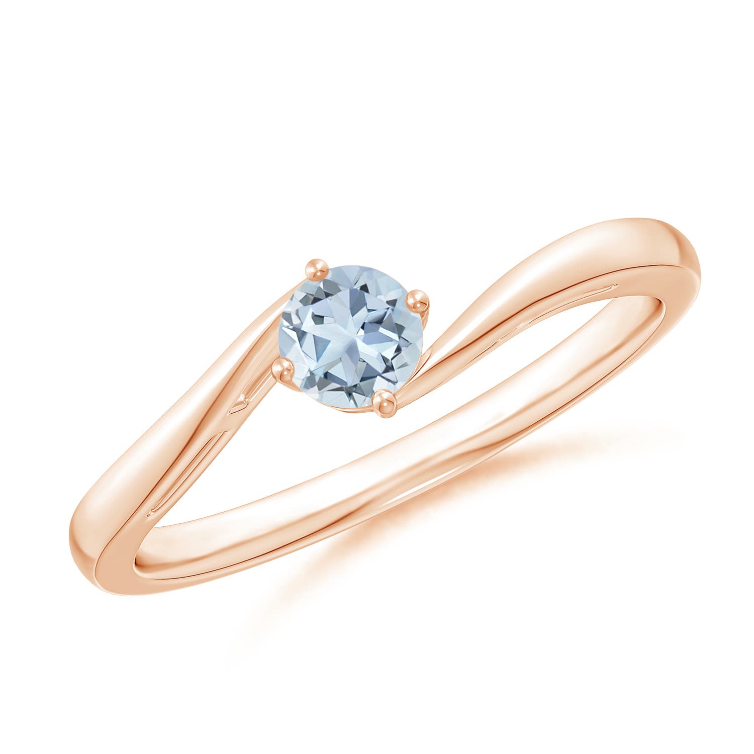 A - Aquamarine / 0.2 CT / 14 KT Rose Gold