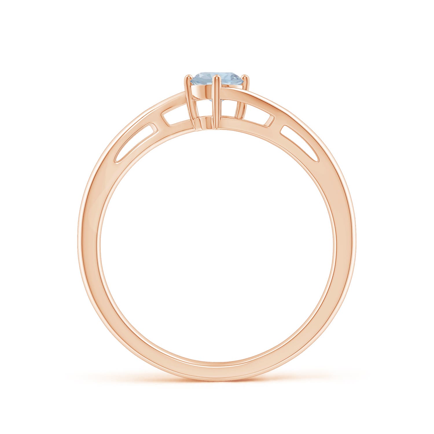 A - Aquamarine / 0.2 CT / 14 KT Rose Gold