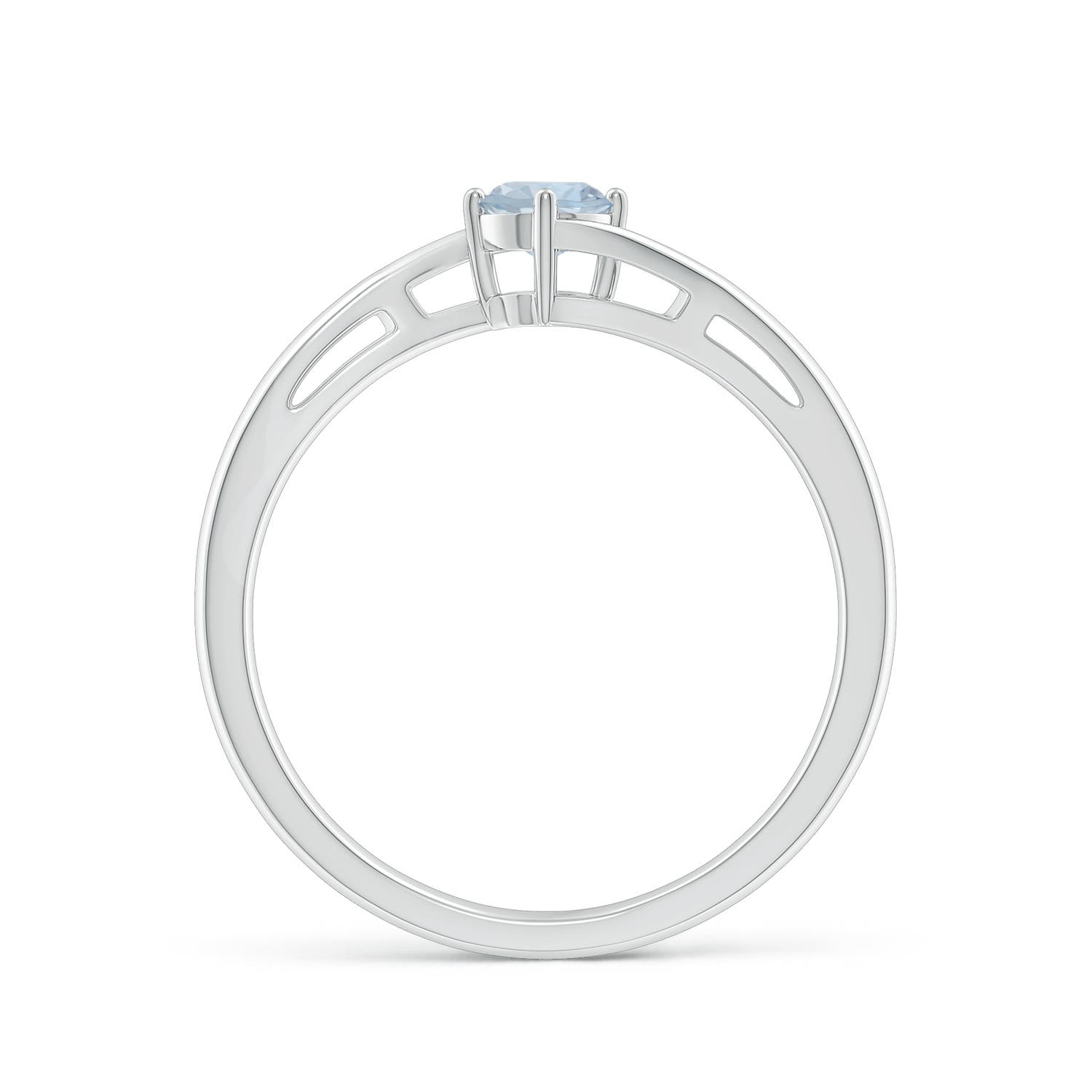 A - Aquamarine / 0.2 CT / 14 KT White Gold