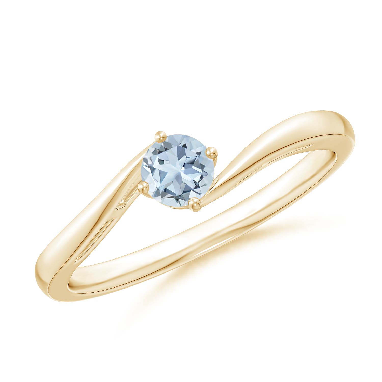 A - Aquamarine / 0.2 CT / 14 KT Yellow Gold