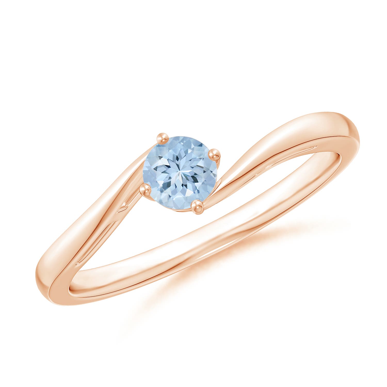 AA - Aquamarine / 0.2 CT / 14 KT Rose Gold