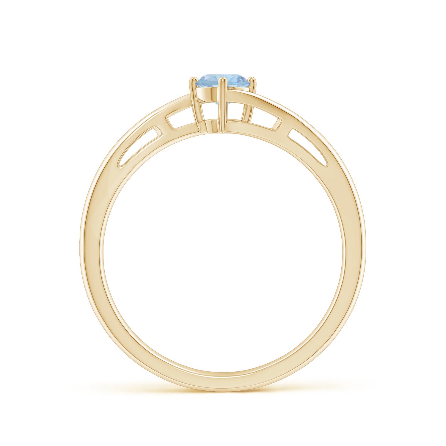 AA - Aquamarine / 0.2 CT / 14 KT Yellow Gold