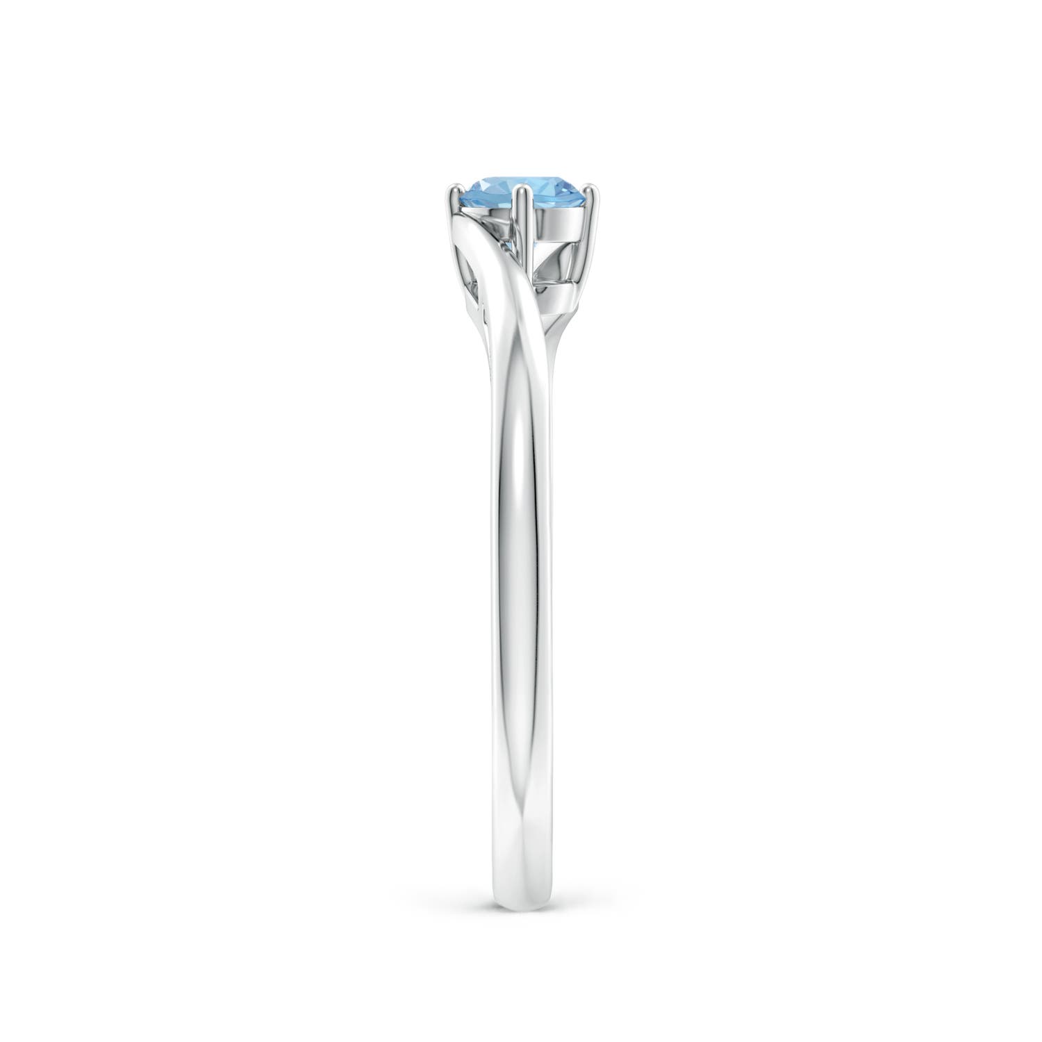 AAA - Aquamarine / 0.2 CT / 14 KT White Gold