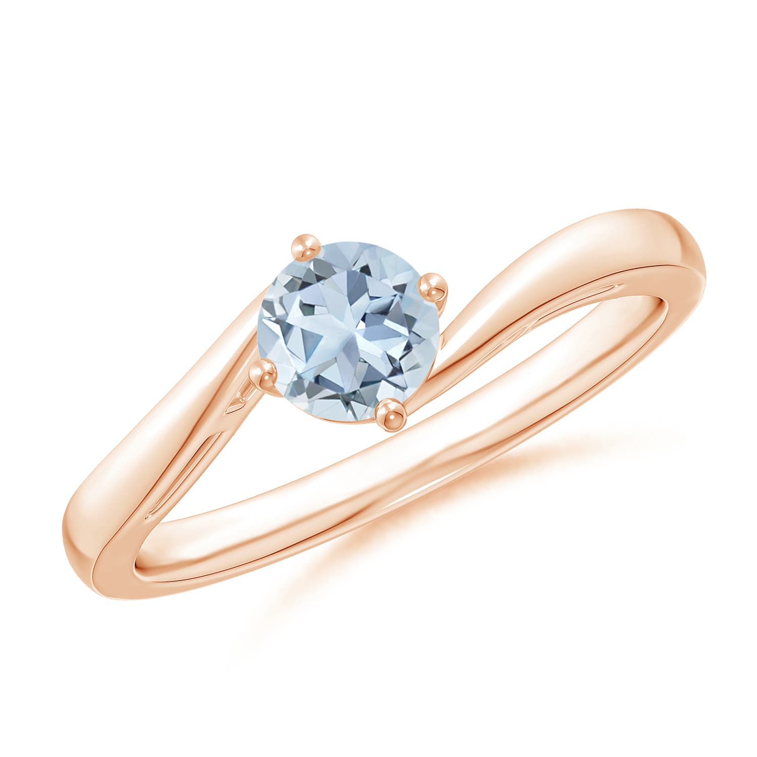 A - Aquamarine / 0.4 CT / 14 KT Rose Gold