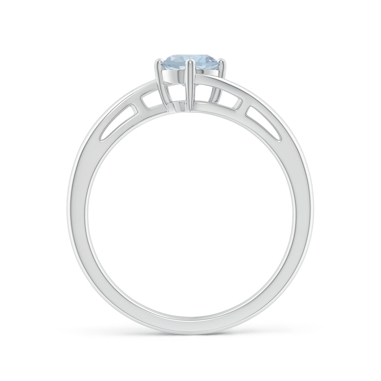 A - Aquamarine / 0.4 CT / 14 KT White Gold