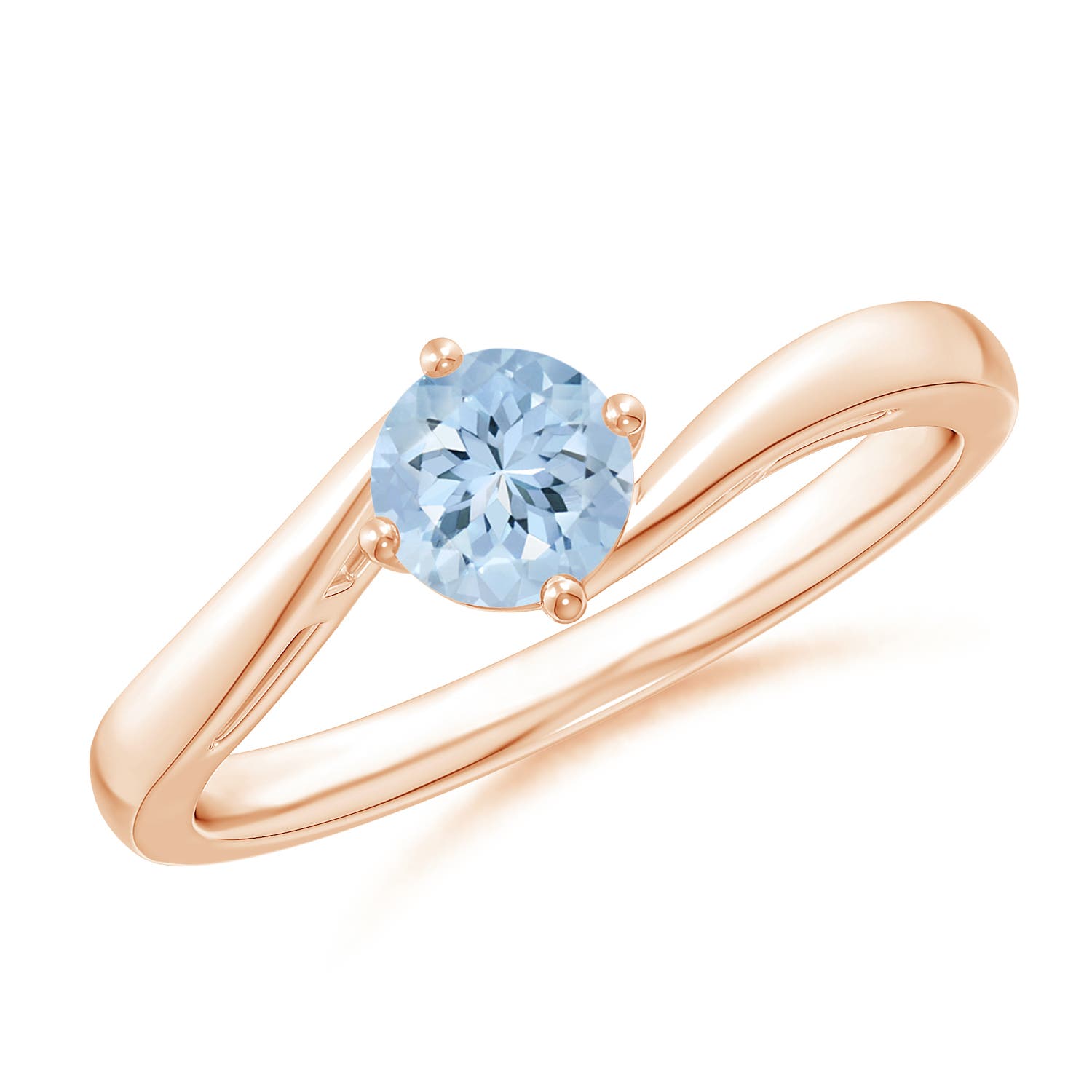 AA - Aquamarine / 0.4 CT / 14 KT Rose Gold