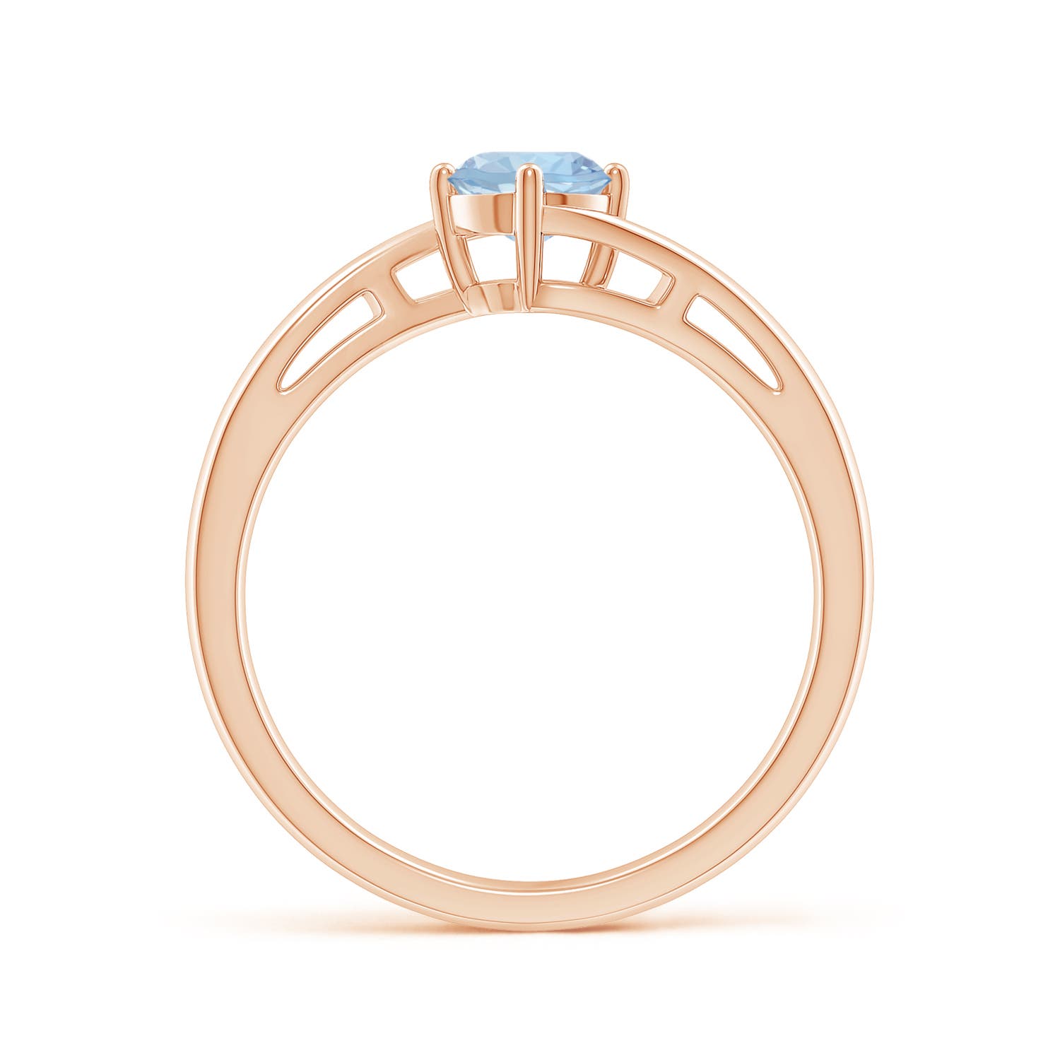 AA - Aquamarine / 0.4 CT / 14 KT Rose Gold