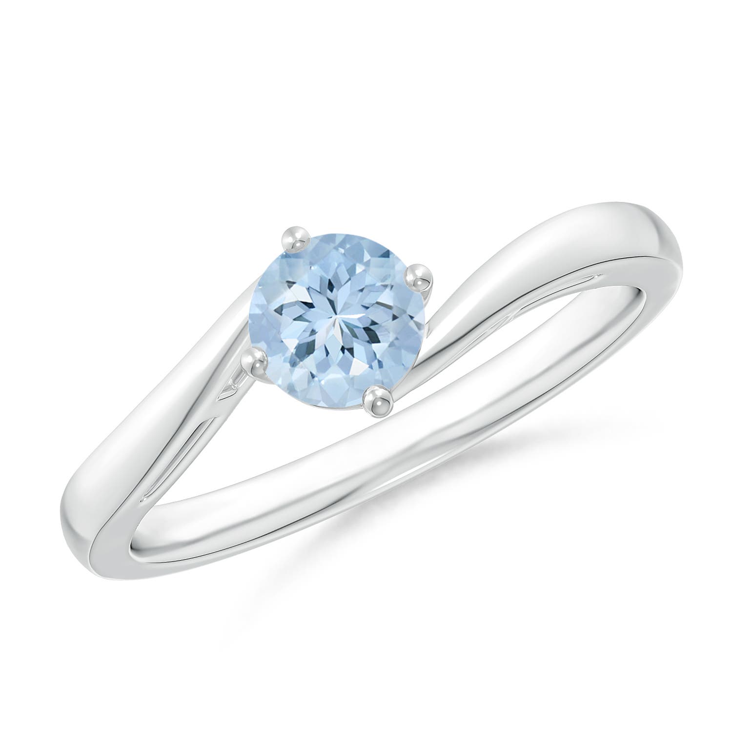 AA - Aquamarine / 0.4 CT / 14 KT White Gold