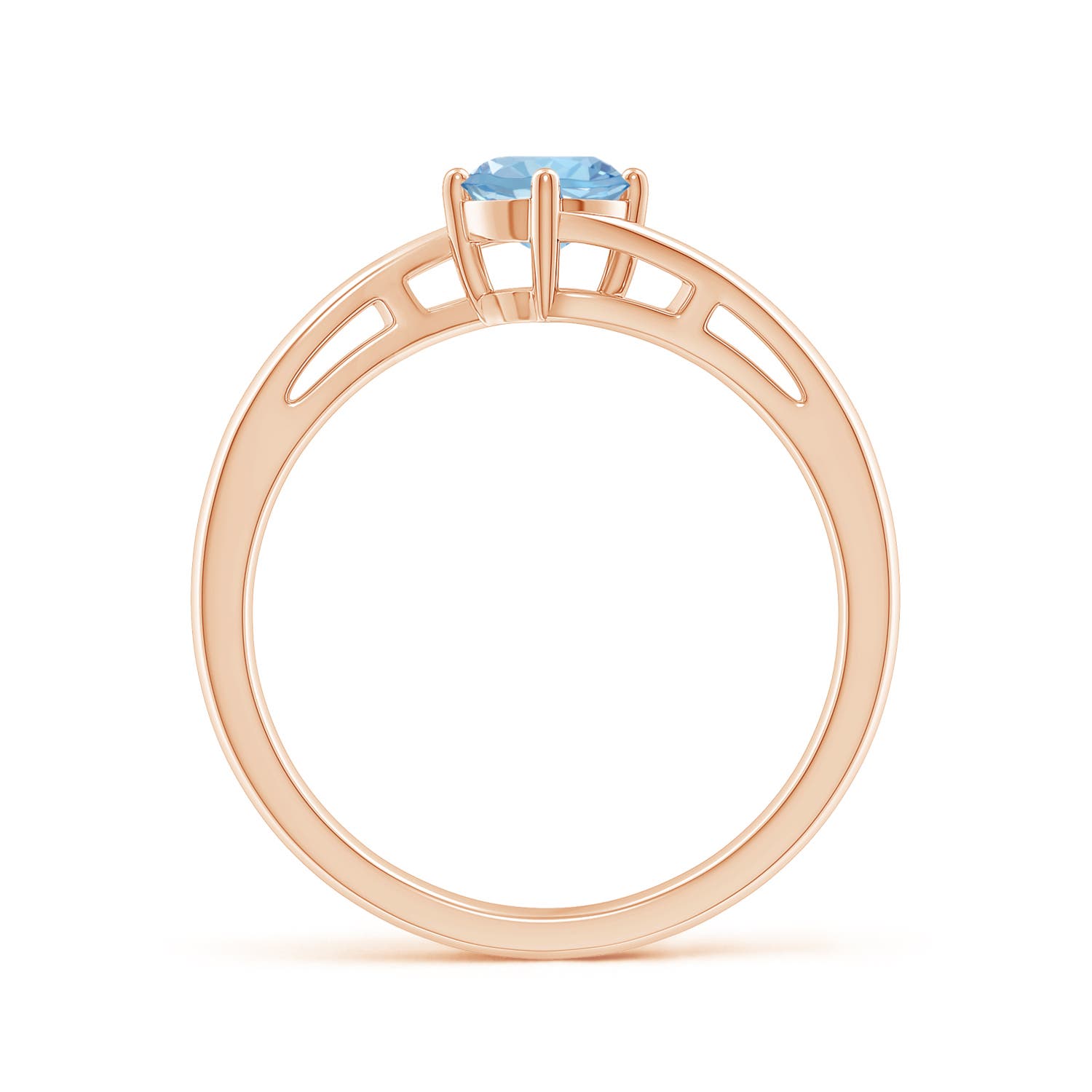 AAA - Aquamarine / 0.4 CT / 14 KT Rose Gold