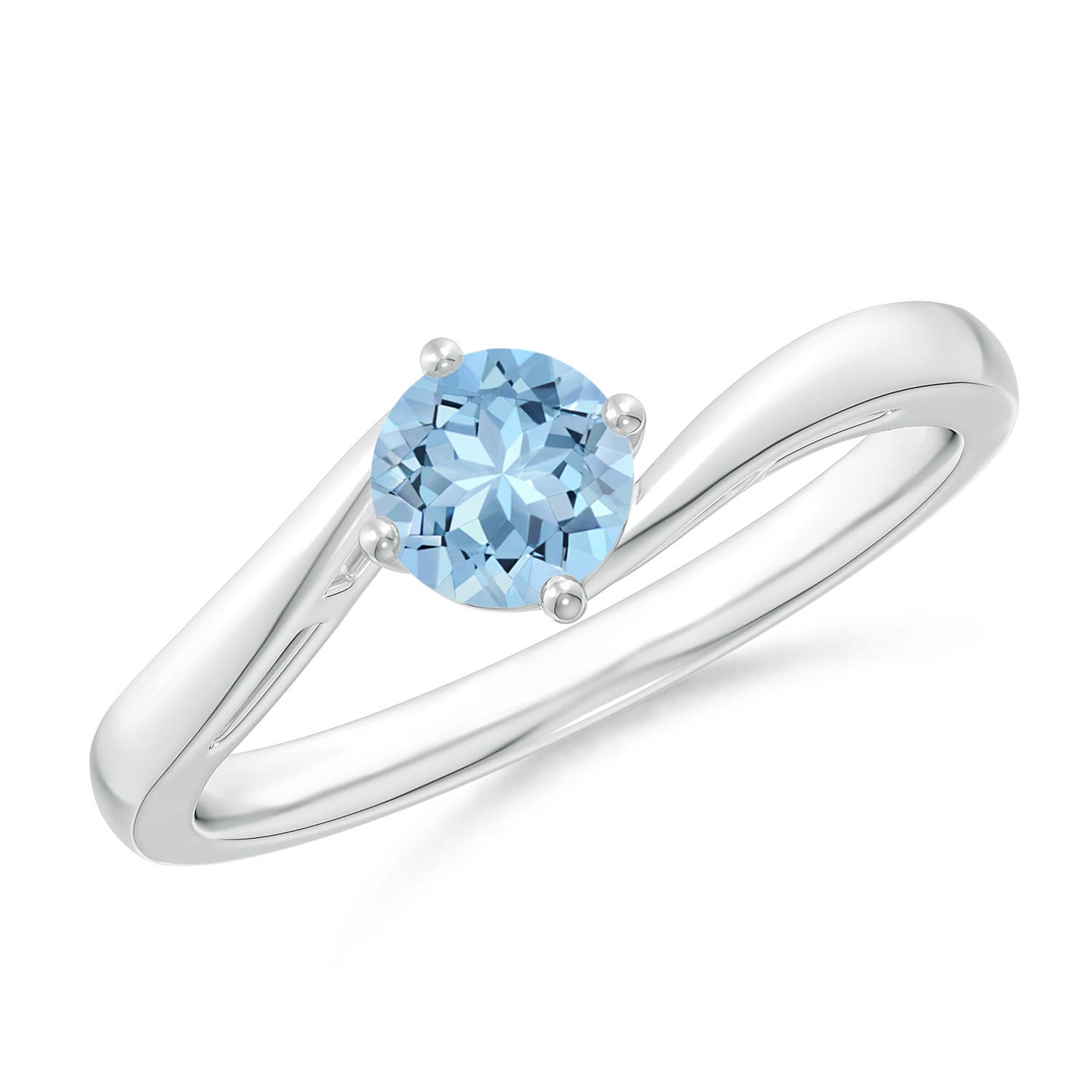 AAA - Aquamarine / 0.4 CT / 14 KT White Gold