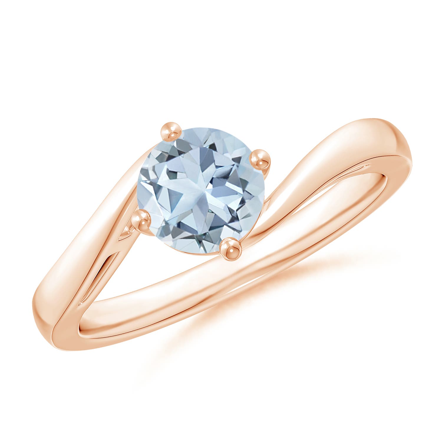 A - Aquamarine / 0.72 CT / 14 KT Rose Gold