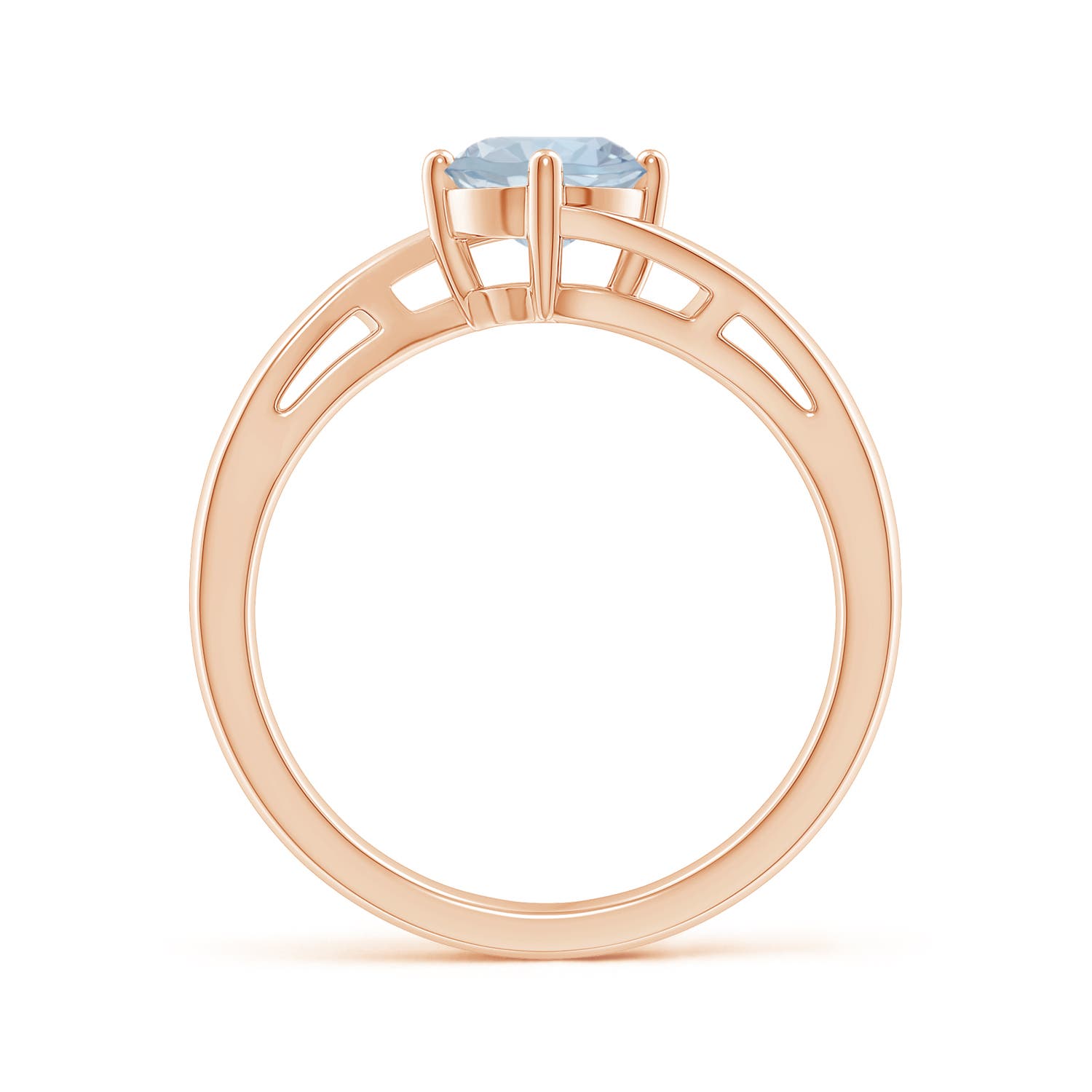 A - Aquamarine / 0.72 CT / 14 KT Rose Gold