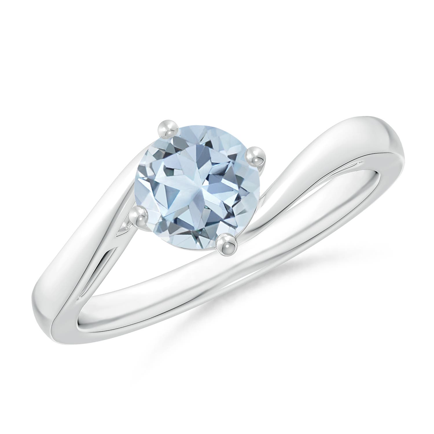 A - Aquamarine / 0.72 CT / 14 KT White Gold