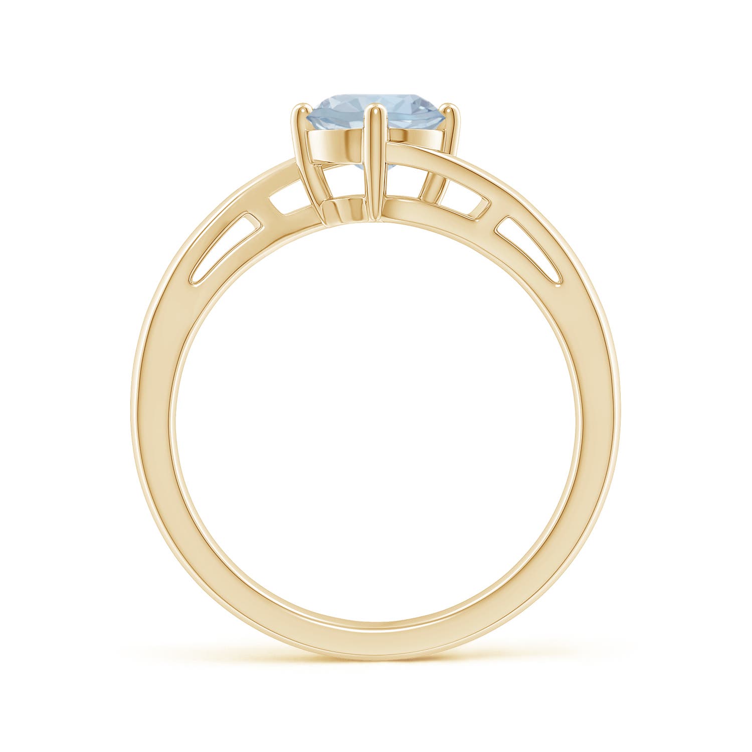 A - Aquamarine / 0.72 CT / 14 KT Yellow Gold