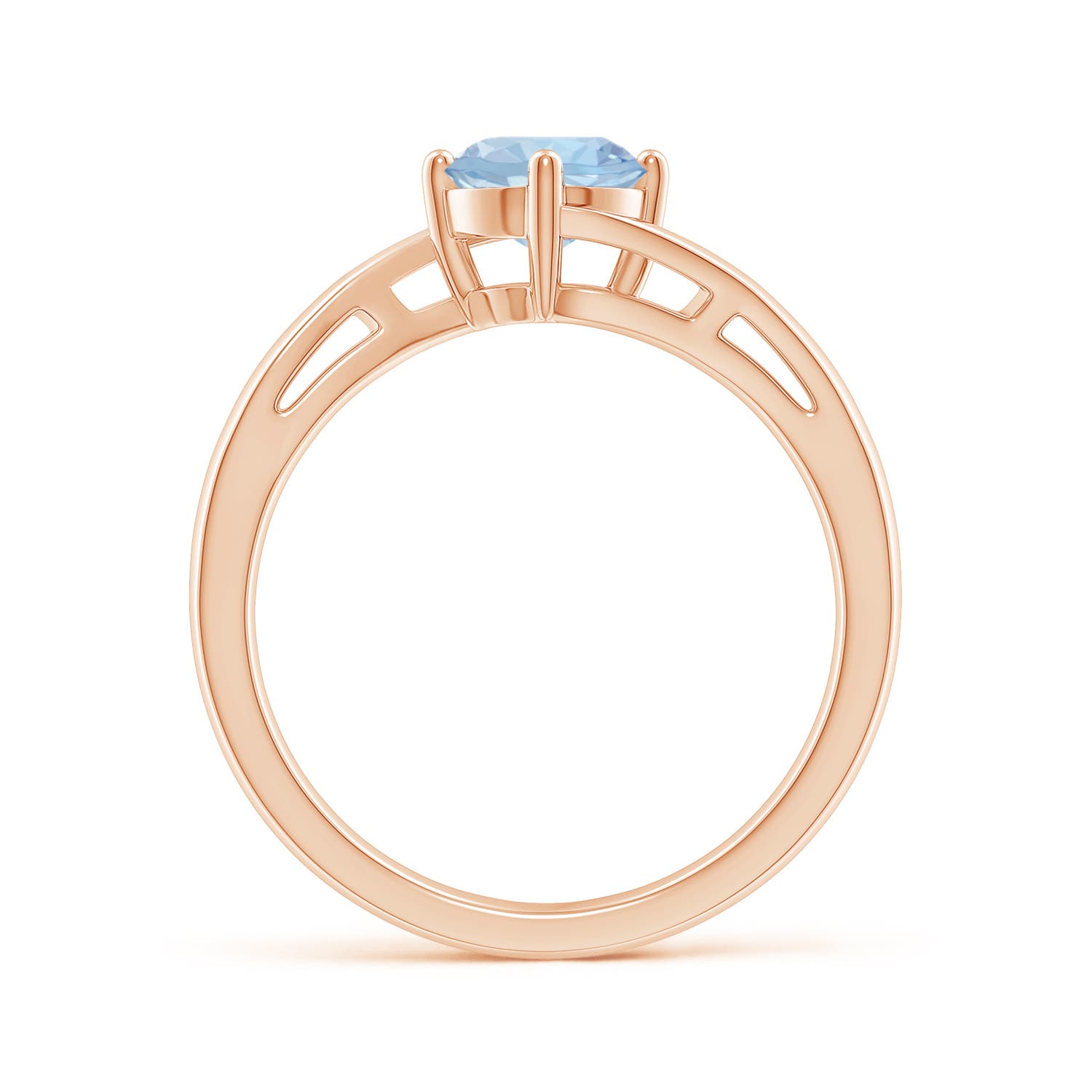 AA - Aquamarine / 0.72 CT / 14 KT Rose Gold