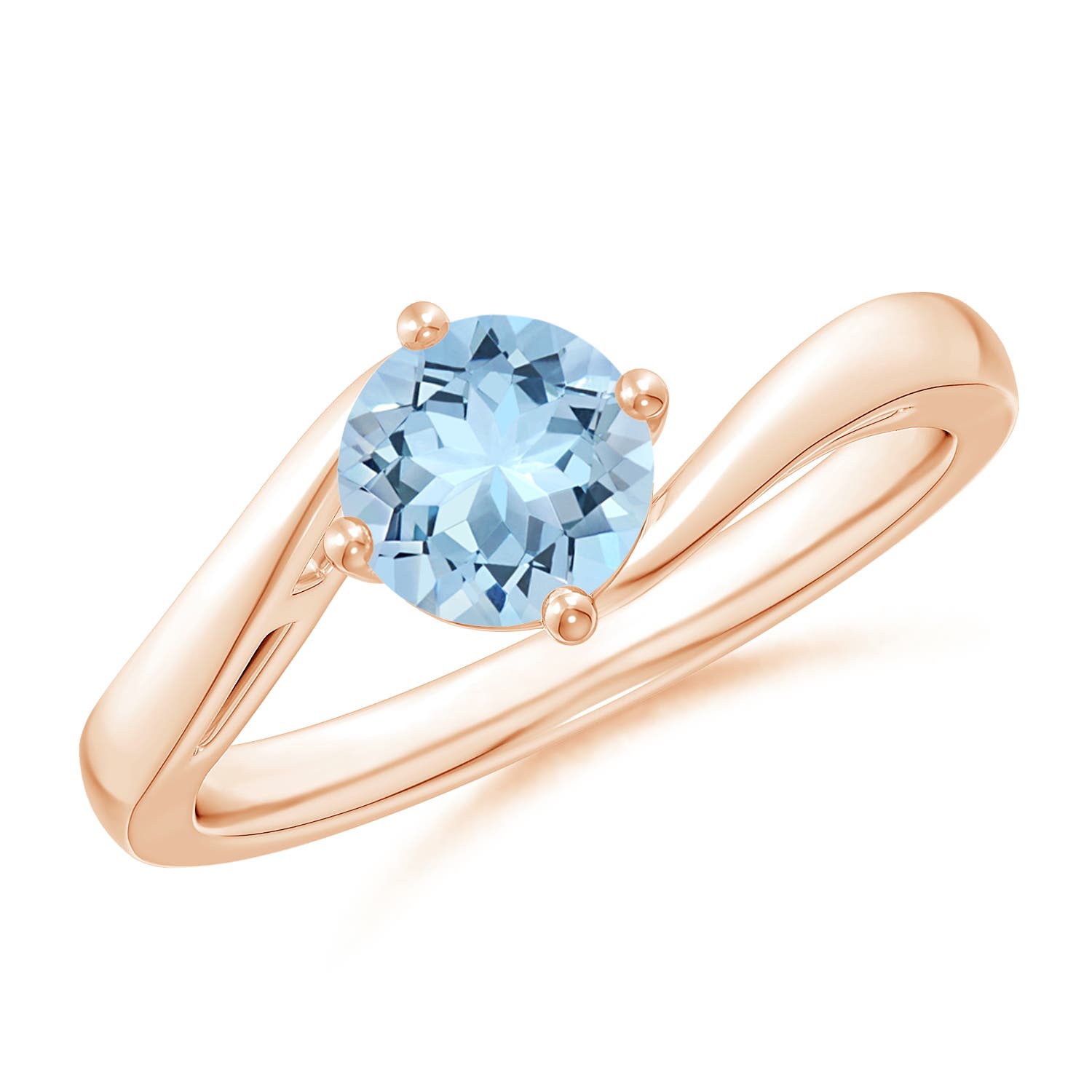 AAA - Aquamarine / 0.72 CT / 14 KT Rose Gold