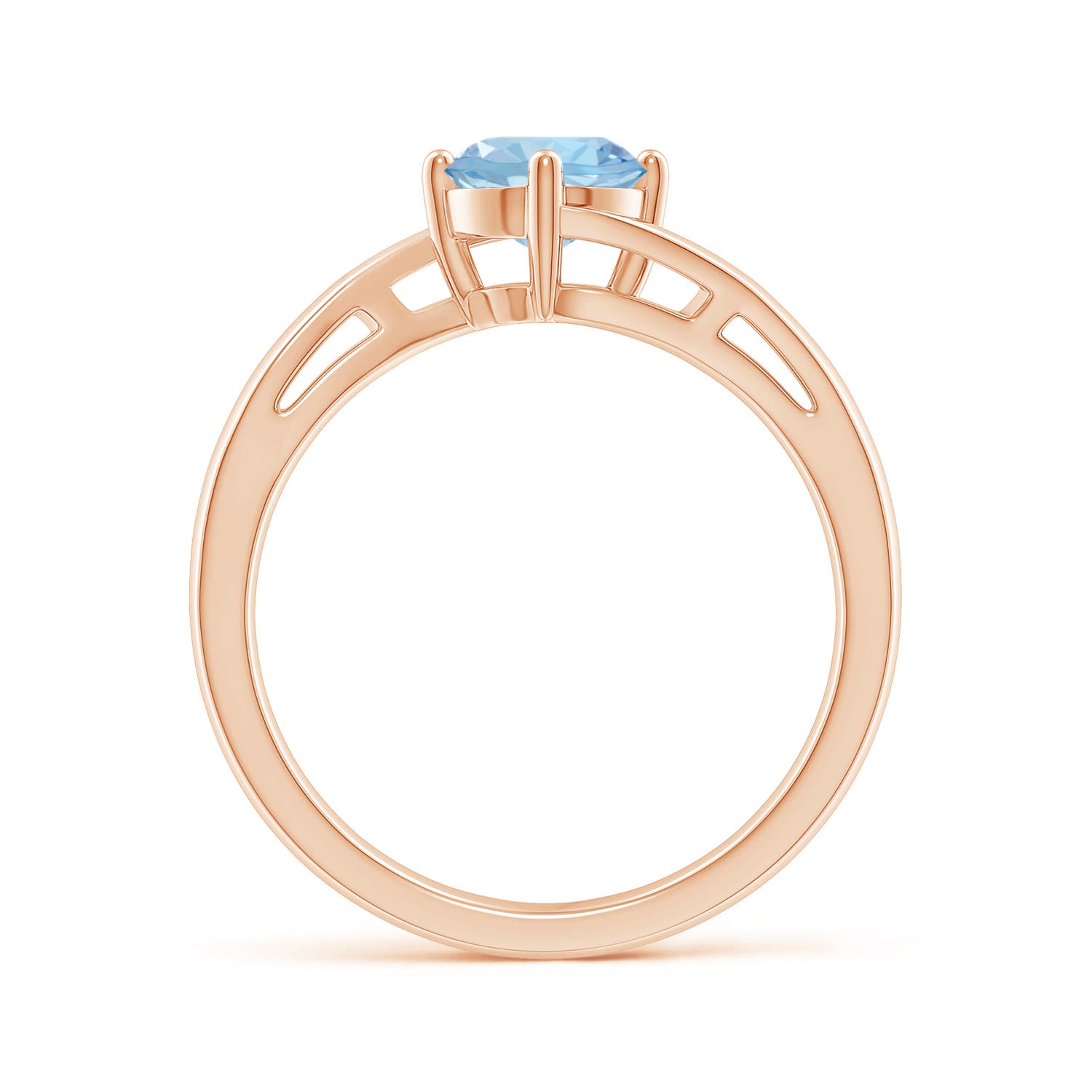 AAA - Aquamarine / 0.72 CT / 14 KT Rose Gold